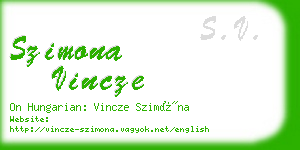 szimona vincze business card
